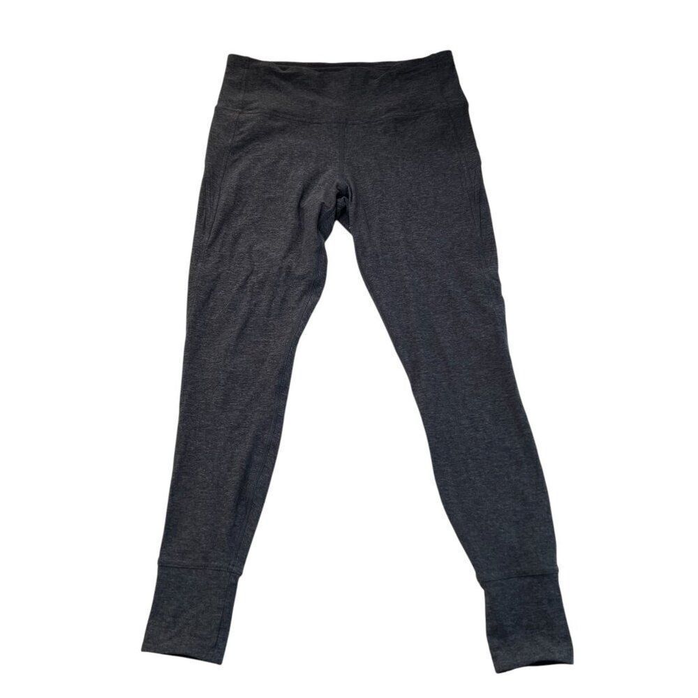 Lululemon Rush Hour Tight Reflective Cuffs Heathered Dark Grey Cast Size 10
